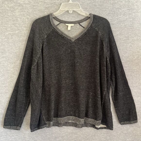 Eileen Fisher Organic Cotton Sweater Small Oversized Coastal Preppy Quiet Luxury - Picture 4 of 11